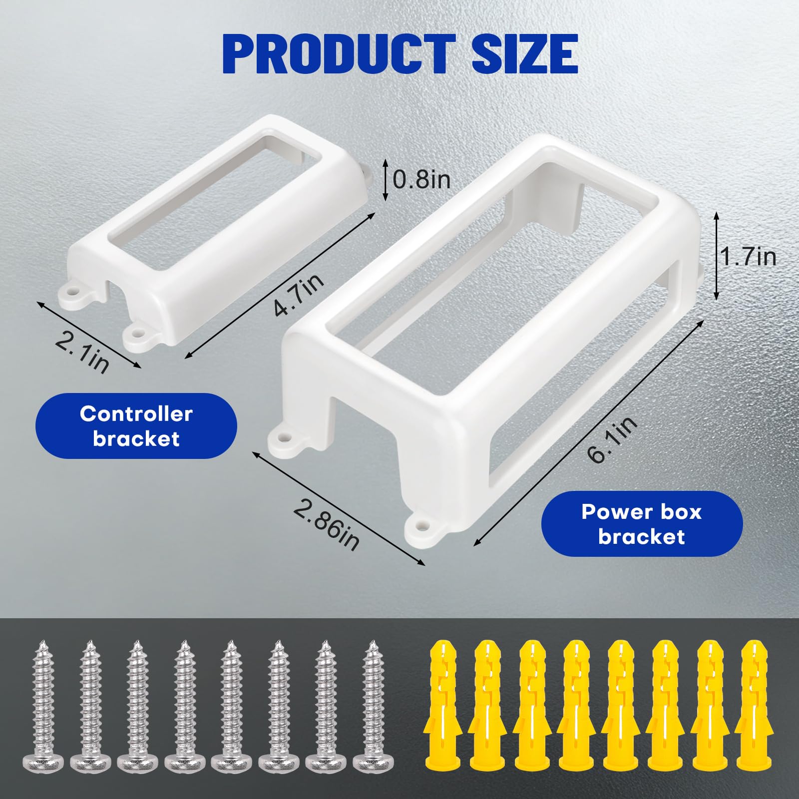 Fit for Govee H705 / H706 Light Controller Bracket & Power Bracket Set, Wall Mount Compatible with Govee Control Box and Power Adapter, Pro Model/Regular Version — Amazon image 2