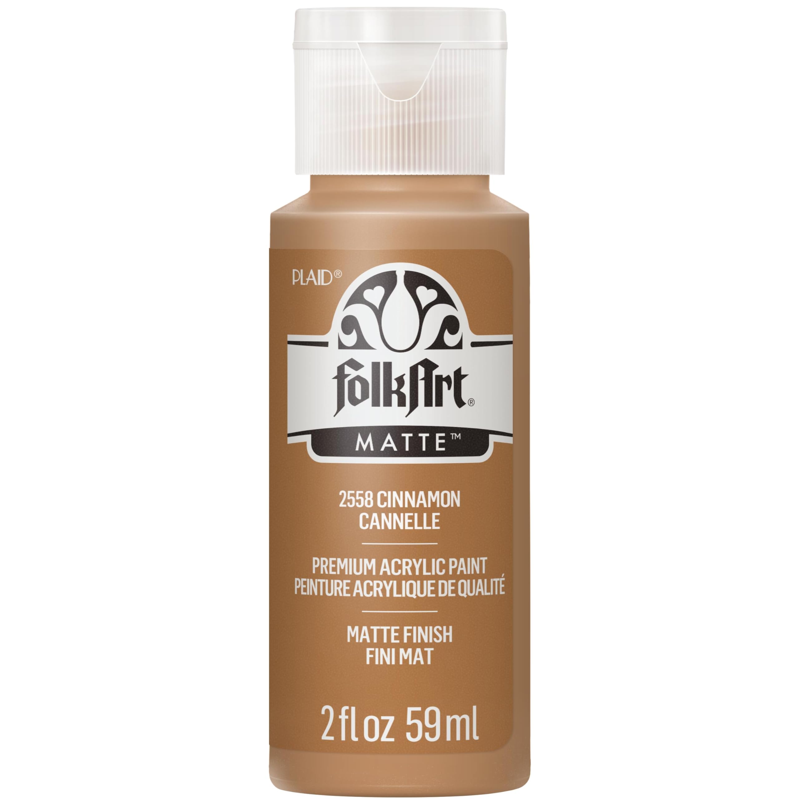 FolkArt Acrylic Paint in Assorted Colors (2 Ounce), 2558 Cinnamon โ image 1