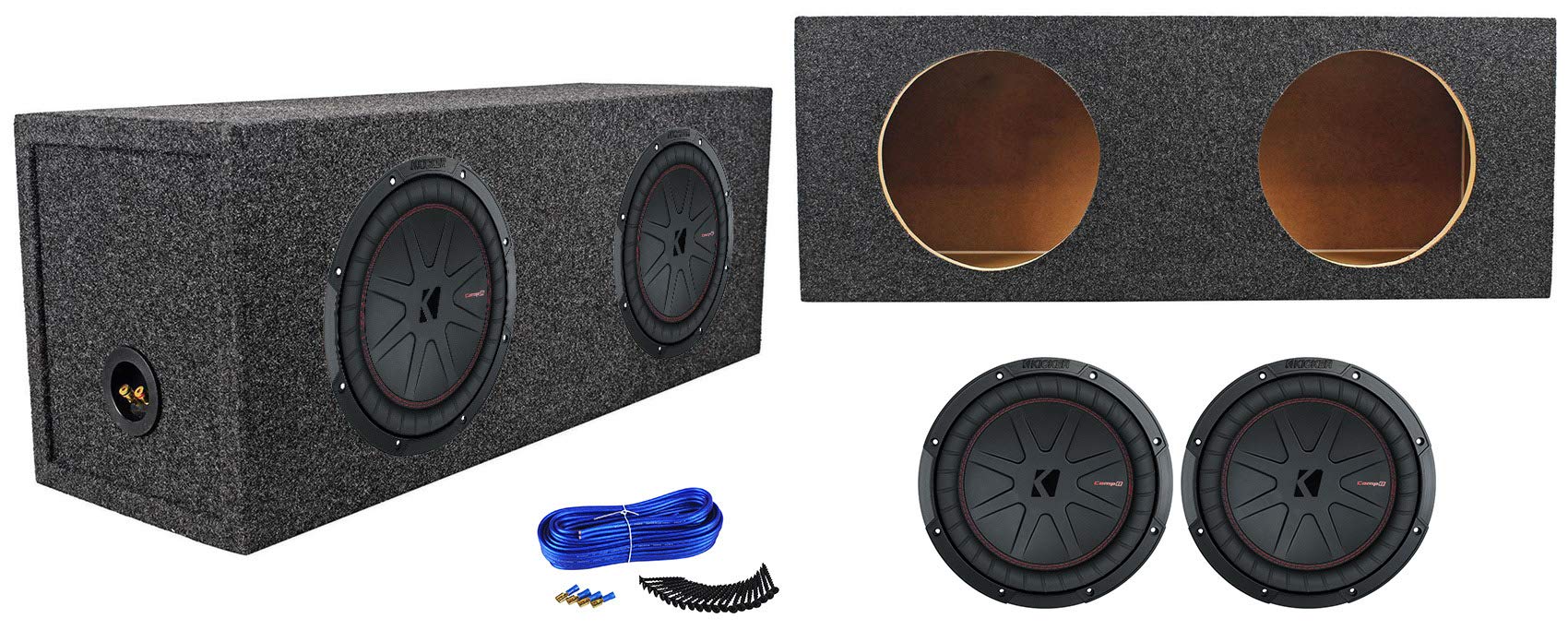 Audiosavings Bundle: (2) Kicker 48CWR102 CompR 10