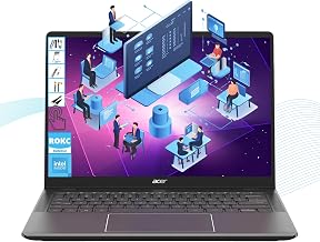acer Chromebook Plus 514 14" WUXGA IPS Touch Laptop, Intel Core i3-N355, 8GB LPDDR5X RAM|512GB SSD, Chrome OS, Backlit KB|Wi-Fi 6E, Built-in Security|All-Day Battery for Business &Students, RK Bundle