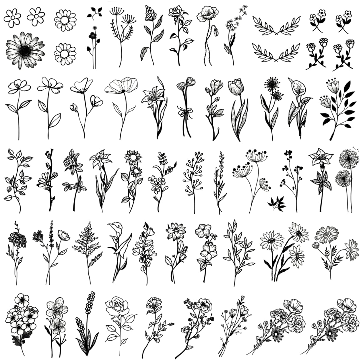 Flower Temporary Tattoos