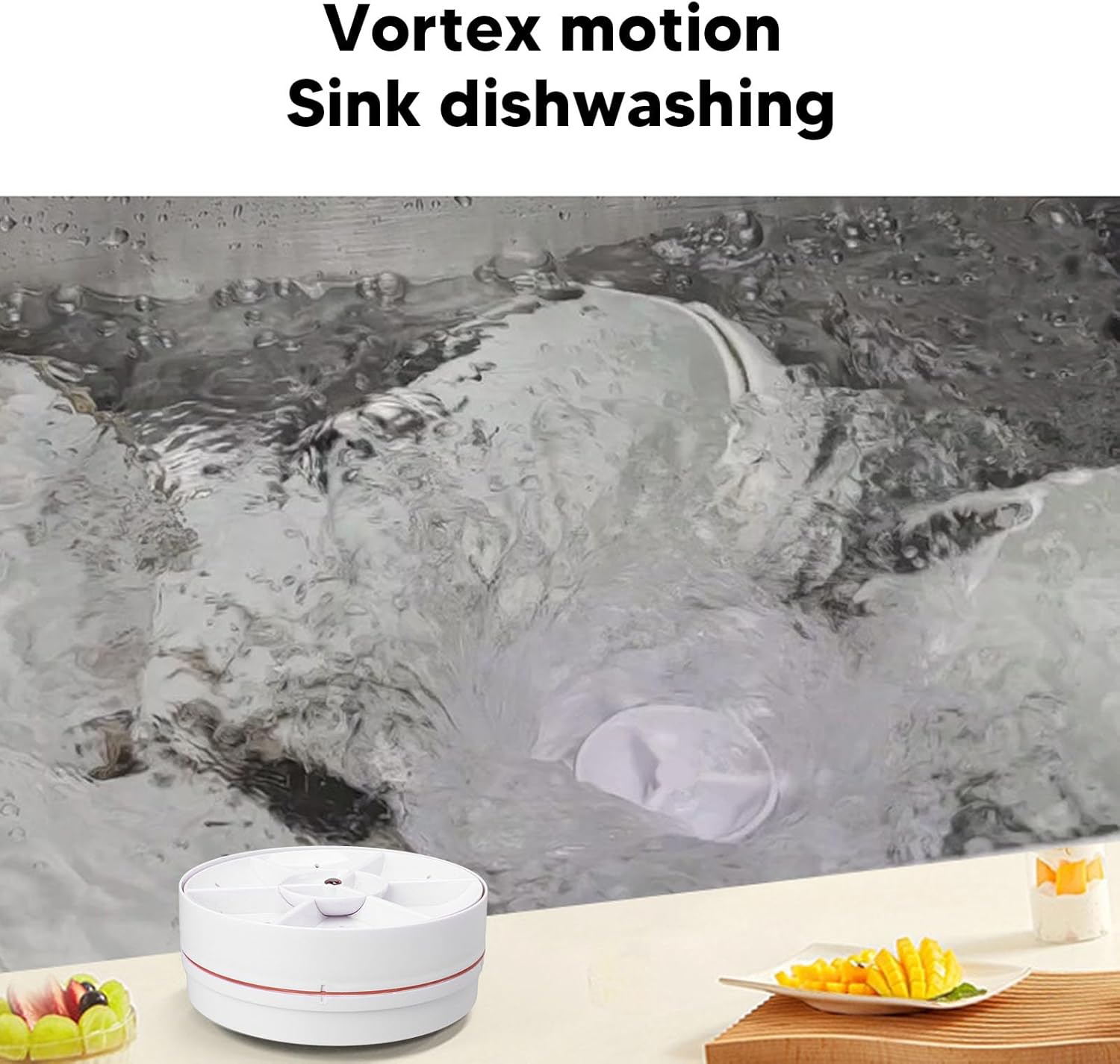 Haofy Portable Dishwasher Mini Installation Free Countertop Fruit Vegetable Washer Wireless Sink Use for Apartment RV Home Dorm Office (Red)