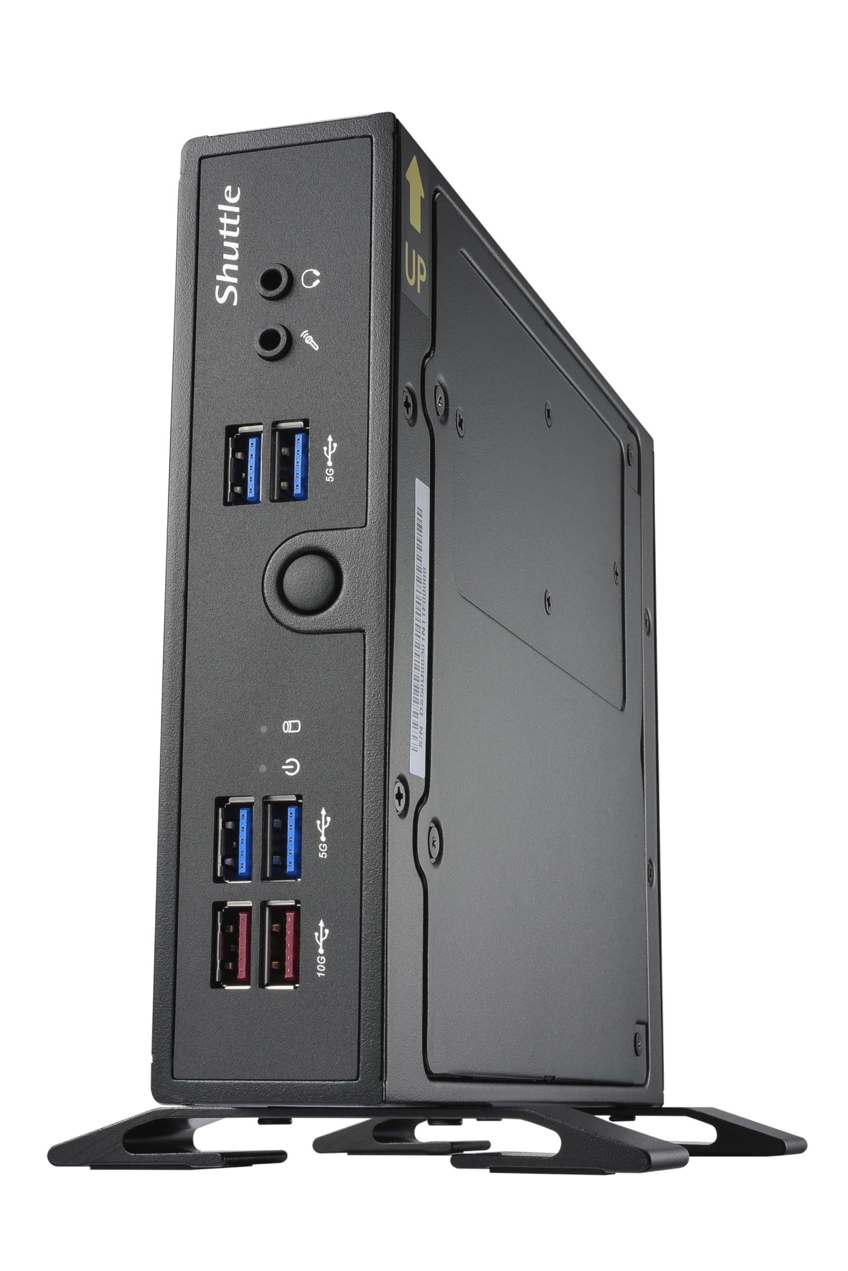 Shuttle XPC slim Barebone DS50U, Intel Celeron 7305, 2x LAN (1x 2.5Gbit,1x 1Gbit), 1xCOM,1xHDMI,1xDP, 1x VGA, fanless,