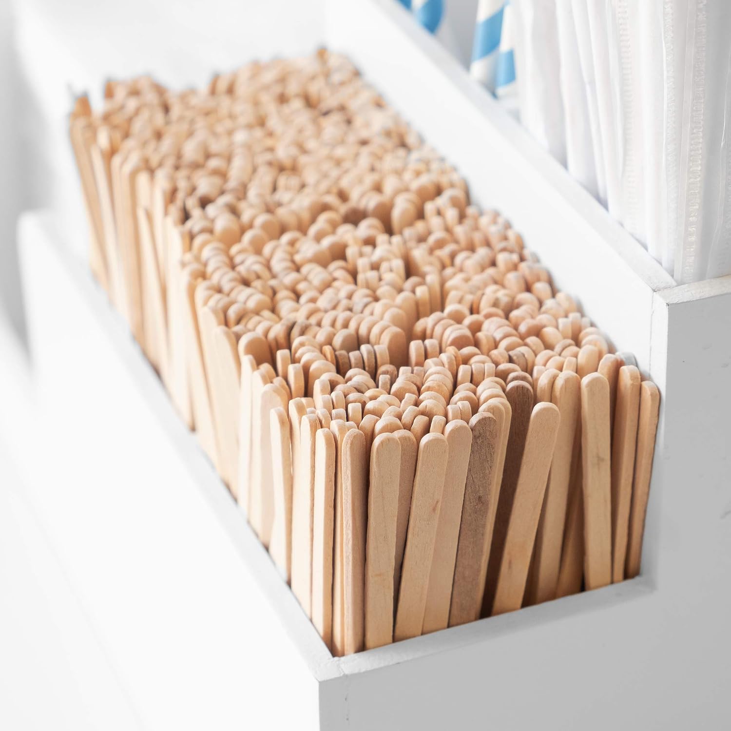 Daddy chef Coffee Stirrers Sticks, Natural Birch Wood 1000 Count, 5.5", BPA Free Eco-Friendly Beverage Stirrers (5.5Inches / 1000PC)