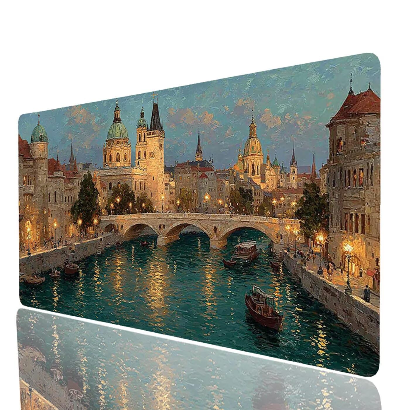 Wodoodporna podkładka pod mysz miejską XXL 1000 x 500 x 3 mm, podkładka pod mysz do gier nocny zszyj krawędzie antypoślizgowa gumowa podstawa, podkładka pod mysz do laptopa klawiatura model-6734
