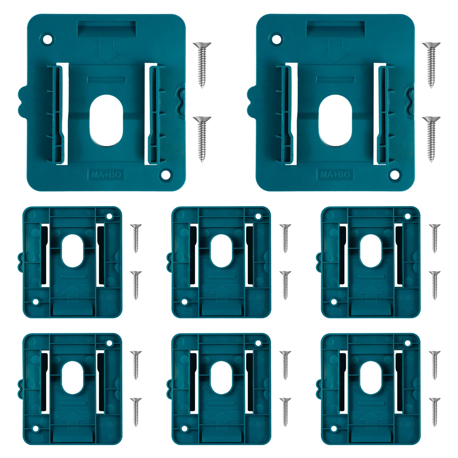 Akkuhalter für Makita Akku,8 Stück Akku Halterung Wandhalterung Kompatibel mit Makita 18V (BL1860 BL1850 BL1840 BL1830 BL1820 BL1815N),Batteriehalter für Werkstätten