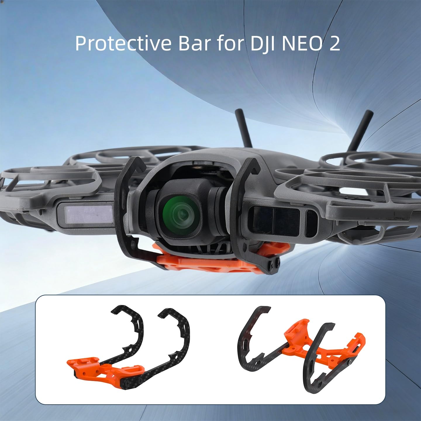 Drążek ochronny do DJI Neo 2, osłona obiektywu antykolizyjnego z włókna węglowego, osłona obiektywu ochronnego aparatu do akcesoriów do dronów Neo 2