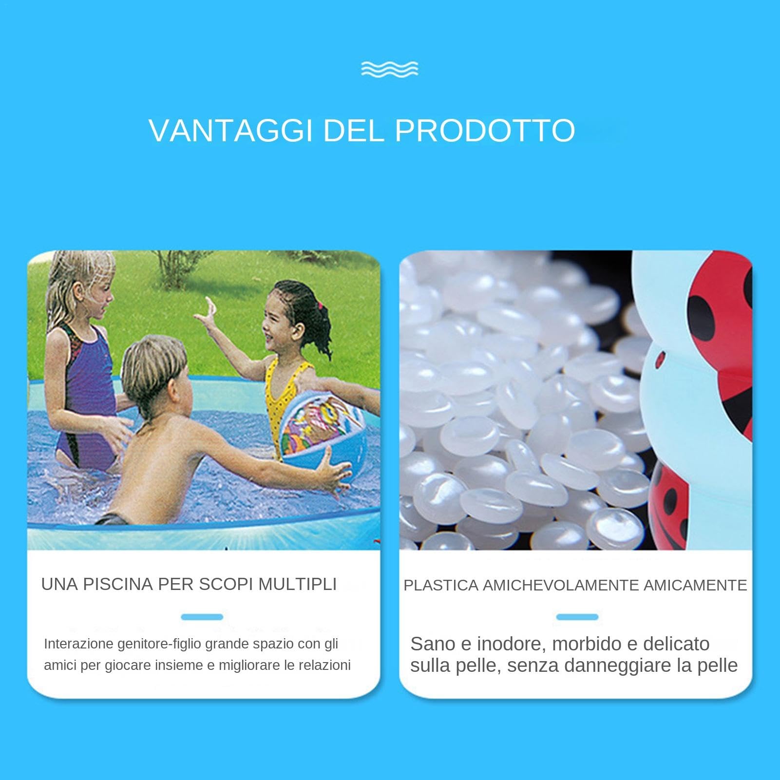 Piscina Pieghevole Non Gonfiabile, Piscina per Cani Taglia e Piccoli, Piscina per Cani Rigida, Vasca per Cani per Interni e Esterni, Piscinetta Per Cani e Bambini 152×25cm