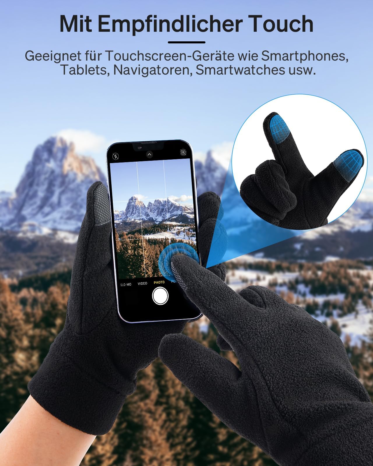EaseZone guanti invernali uomo, guanti donna invernali, guanti touch screen invernali, guanti donna touch screen, guanti uomo touch screen, guanti invernali caldi, Guanti da sbarazzamento, corsa