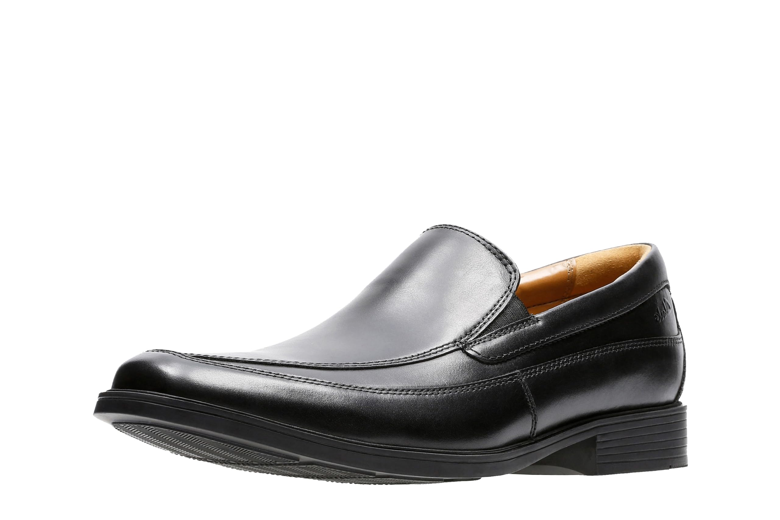 Clarks Herren Tilden Free Slipper, Schwarz Leder, 42.5 EU Weit