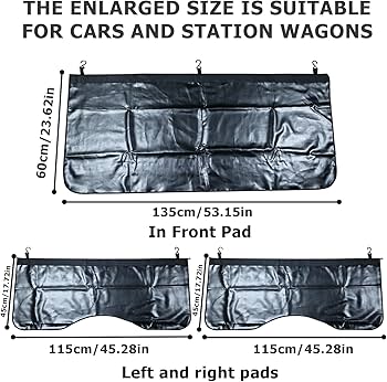 Spatbordbeschermingsmatten, 3-delige set magnetische spatbordbescherming, groot formaat, universele autospatborden voor auto of SUV (stijl 1