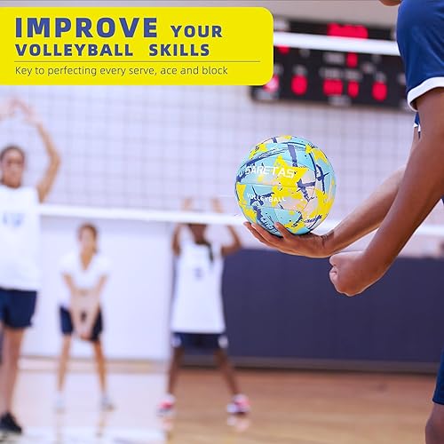 Miniatura 5 de saretas Colorido voleibol de playa suave tamaño 5 para jugar al aire libre e interior, pelotas de voleibol para jóvenes, adolescentes, niñas, niños