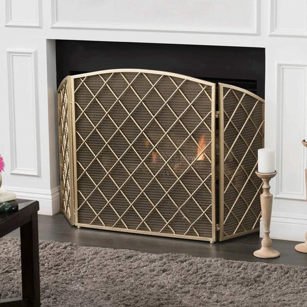 Schermo per Camino Schermo per Camino Europeo Nuovo paravento in Metallo Parapetto per Porta della fornace con Copertura in Rete Barra Decorativa in Ferro battuto Copertura parascintille