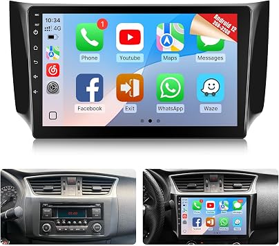 Naifay 8Core Android Car Stereo for Nissan Sentra 2013 2014 2015 2016 2017 2018 2019 Radio Upgrade 10.1" IPS Touchscreen for Sentra Radio with Carplay Android Auto/Bluetooth/WiFi/FM/GPS/Canbus/MIC
