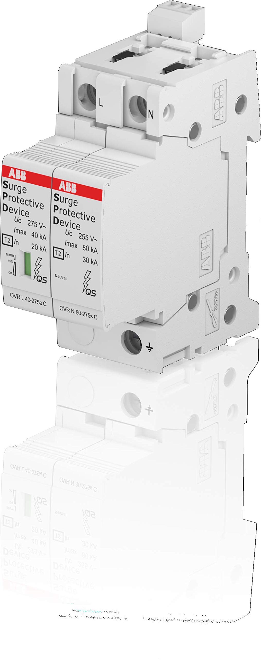 Protection parasurtenseur OVRT21 N40 ABB Entrelec contre surtension foudre