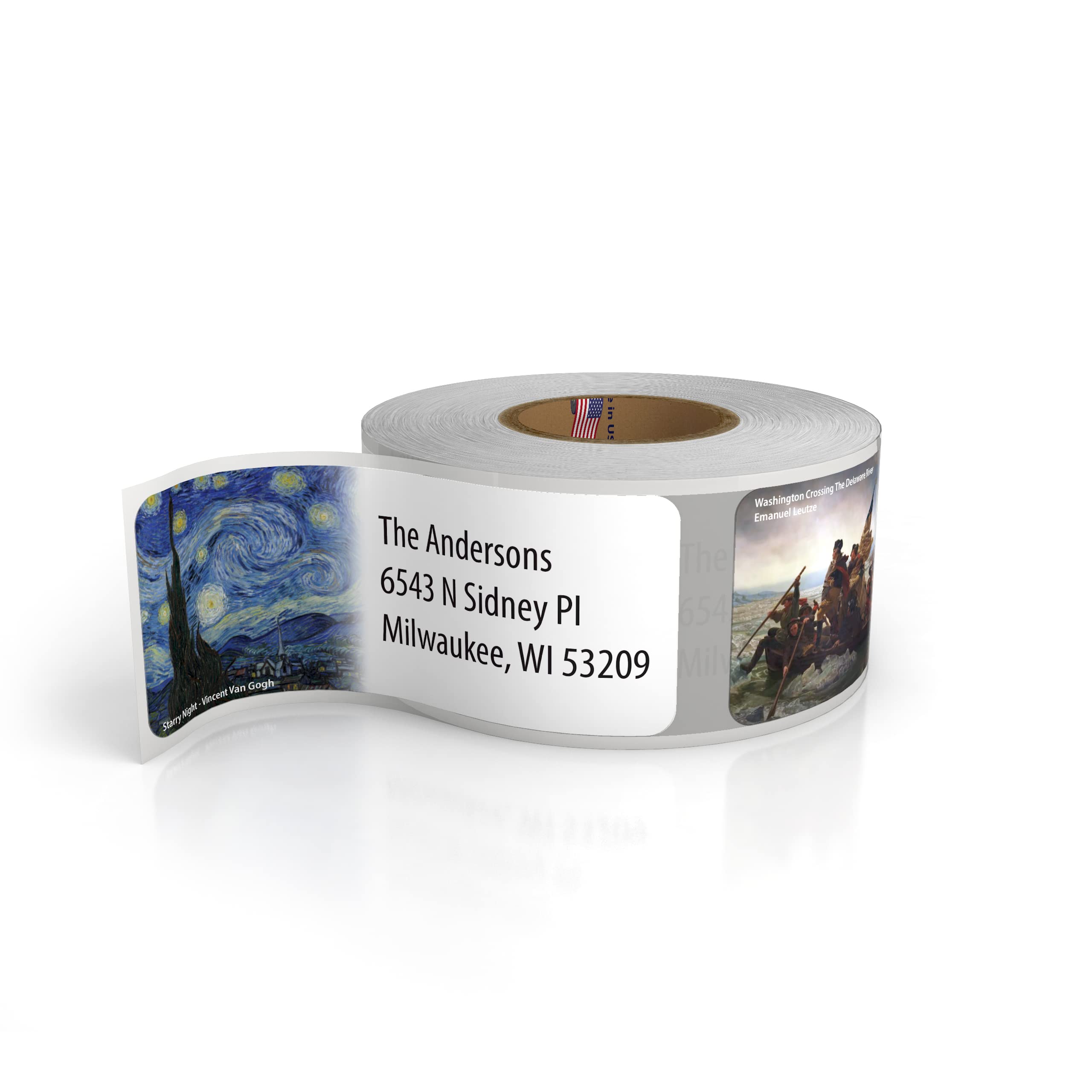 Customized Personalized Address Labels - Made in The USA by Kenco (Famous Art, 250 Labels)