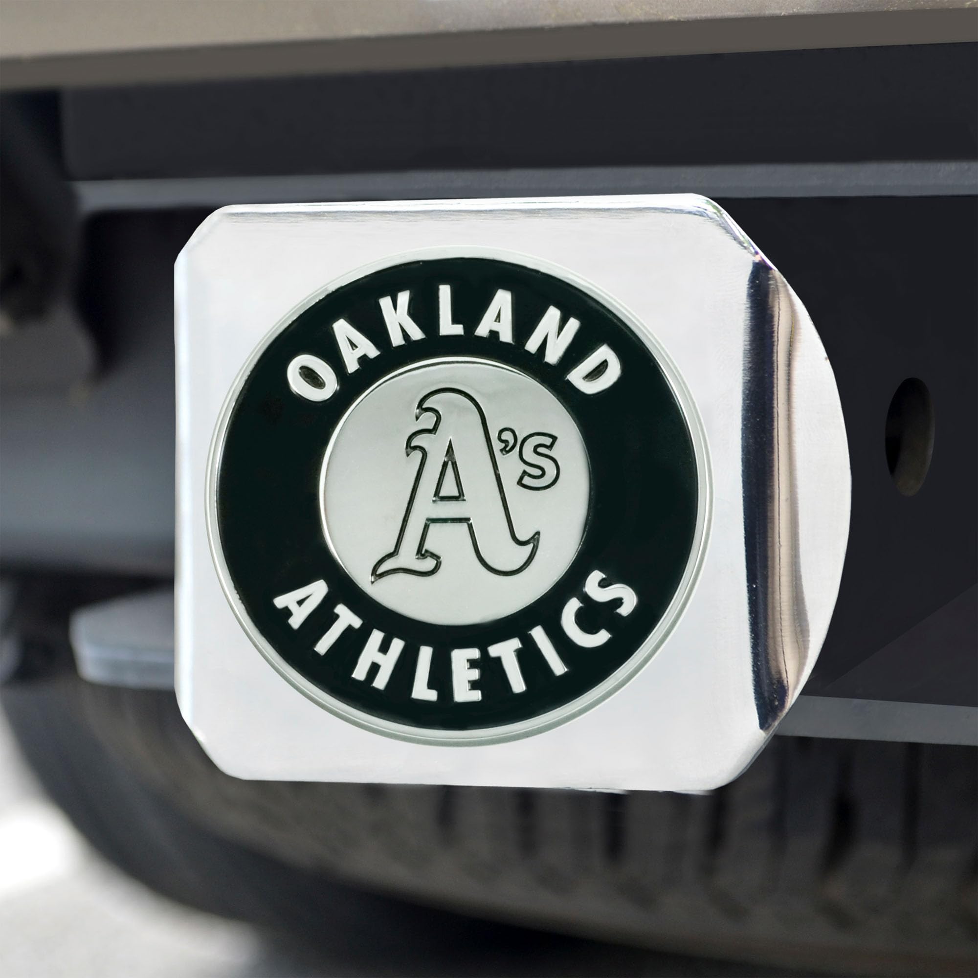 FANMATS 26667 MLB - Oakland Athletics Hitch Cover - Chrome