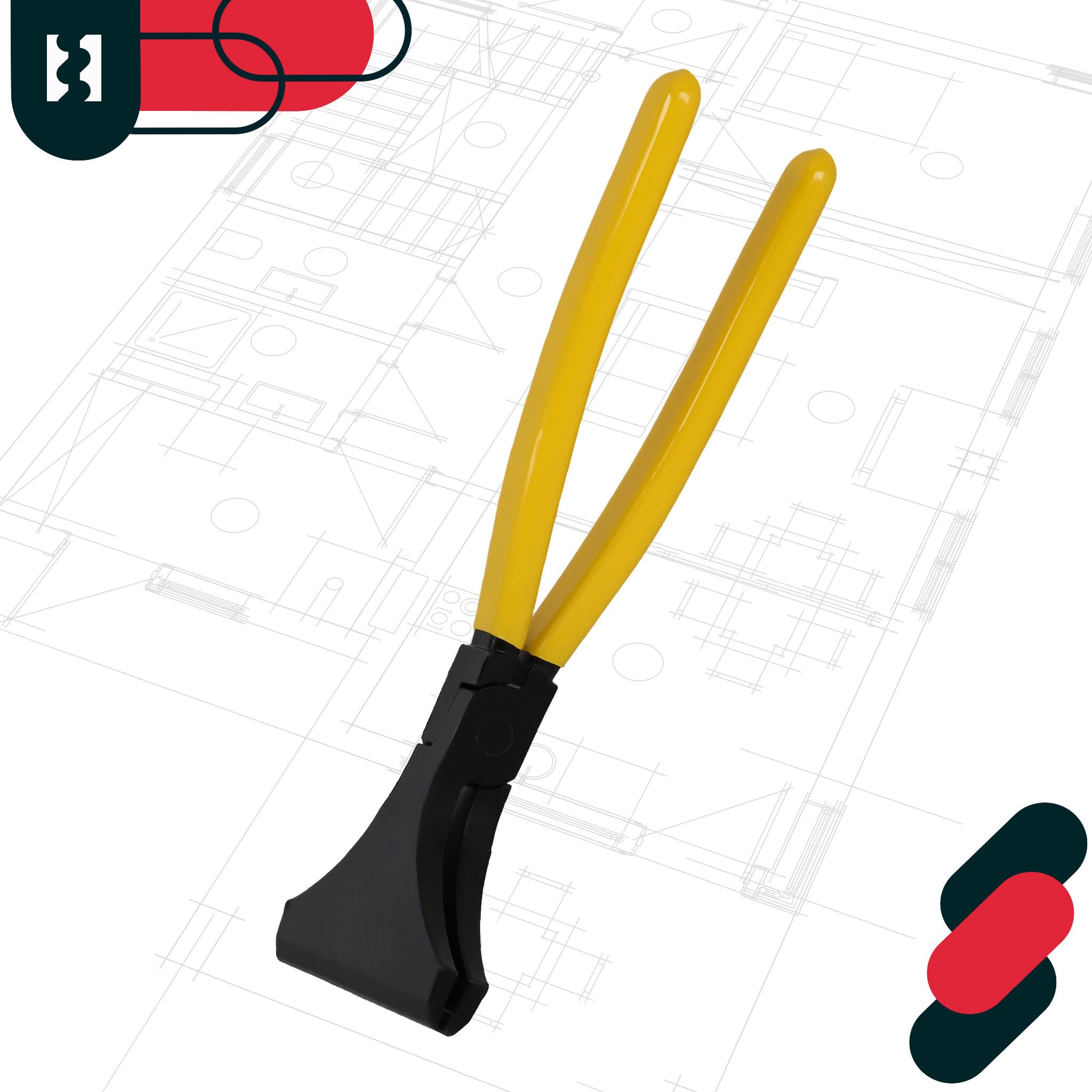 KOTARBAU® Szczypce składane proste 10 cm, szerokie szczypce do blachy