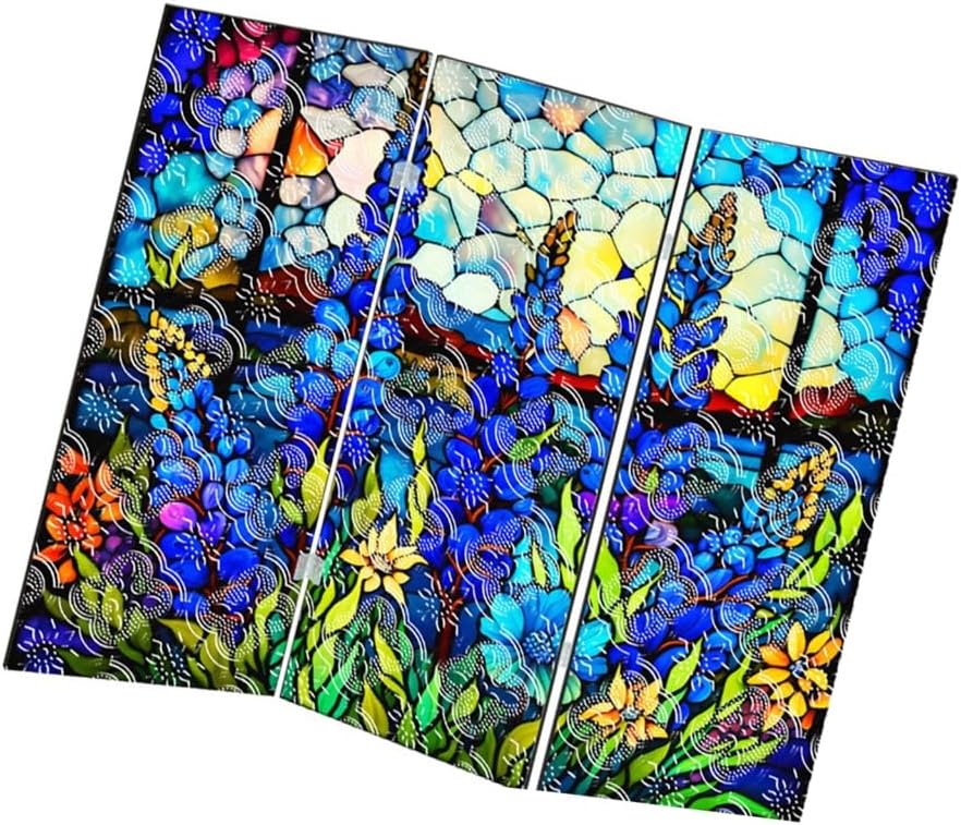 Double Side Folding Screen Acrylic Suncatchers Mini Desktop Folding Screen Ornament Home Office Desktop Decorations