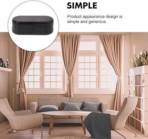 Miniatura 9 de EXCEART Cortinas negras, 25 piezas de conectores de cadena con cuentas de plástico negro, clips de conectores de cable de cadena ciega para el