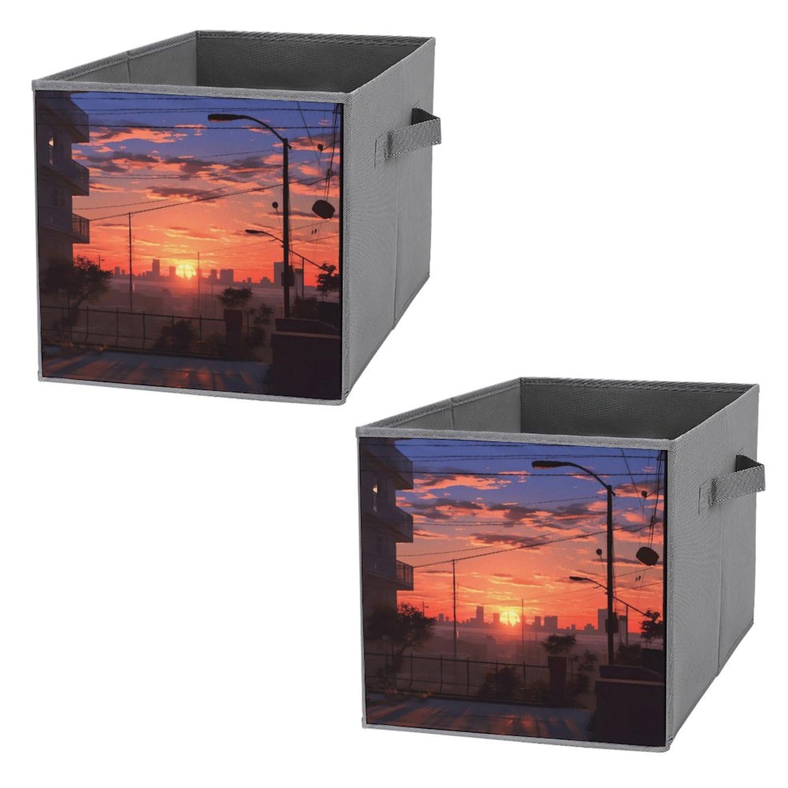 Vêtements à organiser ? Lot de 2 bacs de rangement pliables contre le désordre