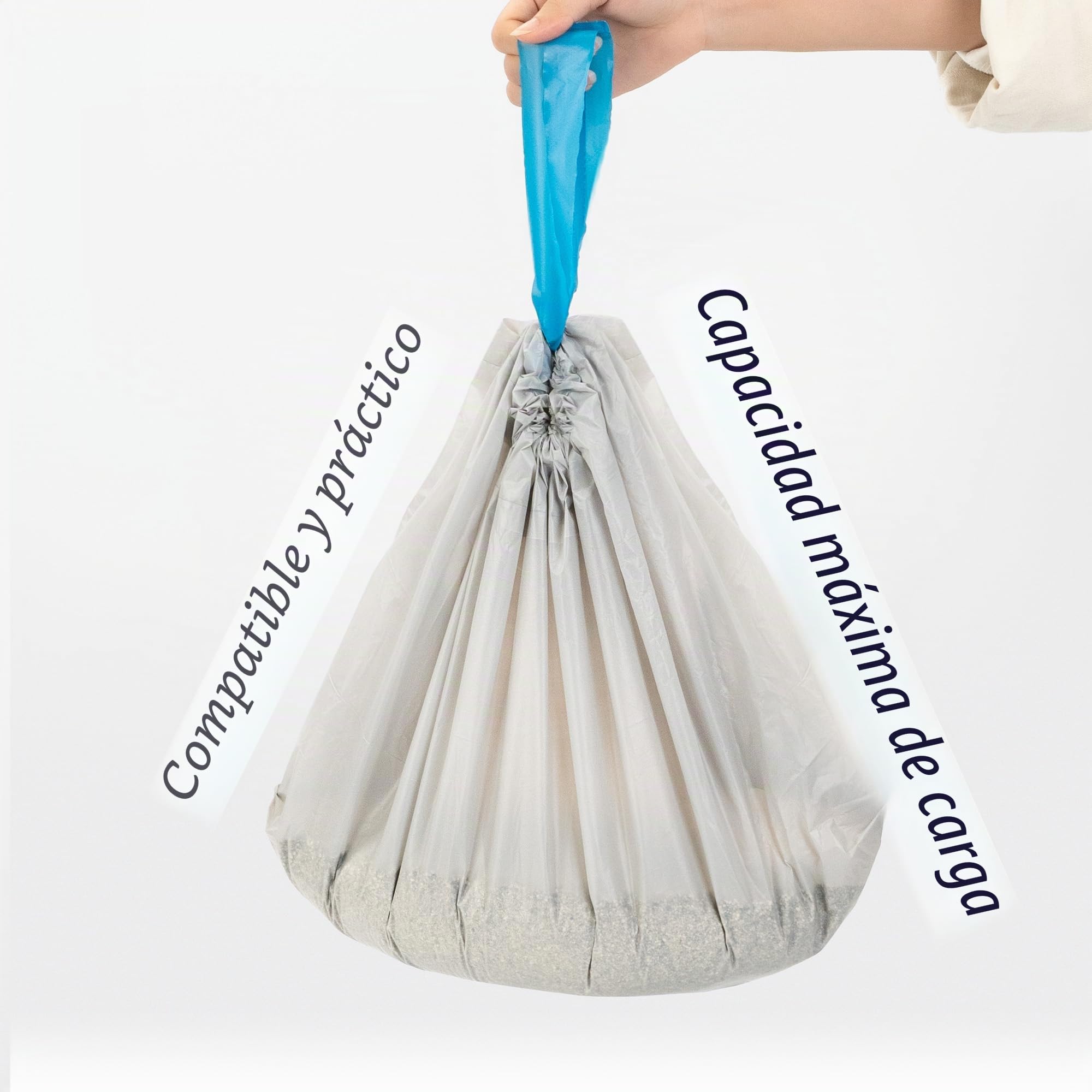 Neakasa Bolsas de basura reemplazadas, 2 rollos, bolsas para receptáculos de residuos de arena para gatos M1 con parte superior abierta y autolimpiante