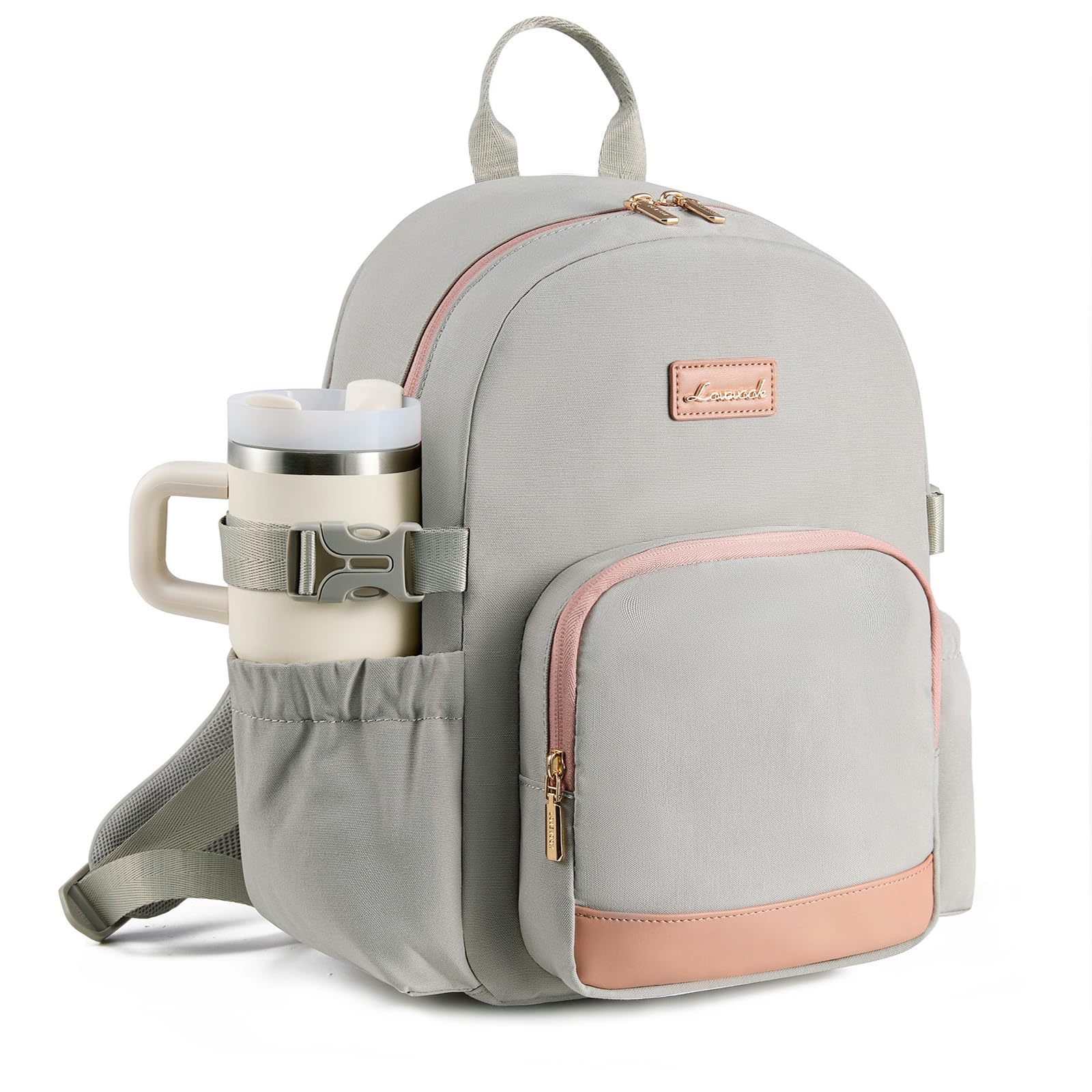 LOVEVOOK Rucksack Damen Klein, 13 Zoll Elegant Cityrucksack Kleiner mit großem Fach für Trinkflaschen, Mini Casual Daypack Backpack Women Modern Wasserdicht für Reisen Schule Arbeit Teenager Kinder
