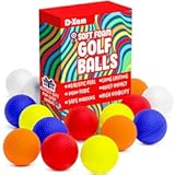 D-Xam Foam Golf Balls Bulk Practice Golf Ball Soft Multicolor, Yellow, White or Orange | Long Lasting & Realistic Feel | Limited Flight Use Indoors Outdoors Backyard Training