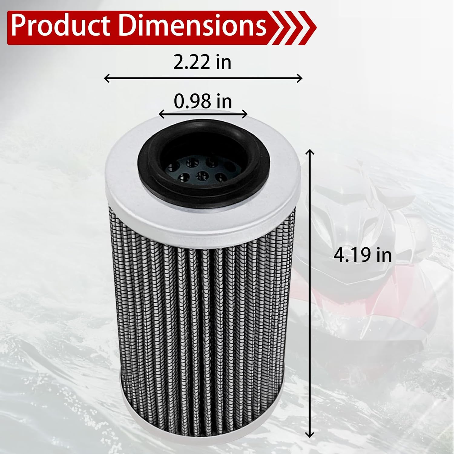 6 Pack Oil Filter Replace 420956744 420956743 Compatible with Can-Am Spyder Sea Doo 1503 1630 Rotax Engine 130hp - 300hp Seadoo Watercraft