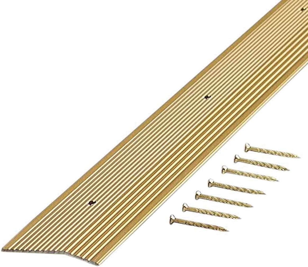 M-D Building Products 79244 Extra Wide Fluted 2-Inch by 36-Inch Carpet Trim, Satin Brass - Household Carpeting - 