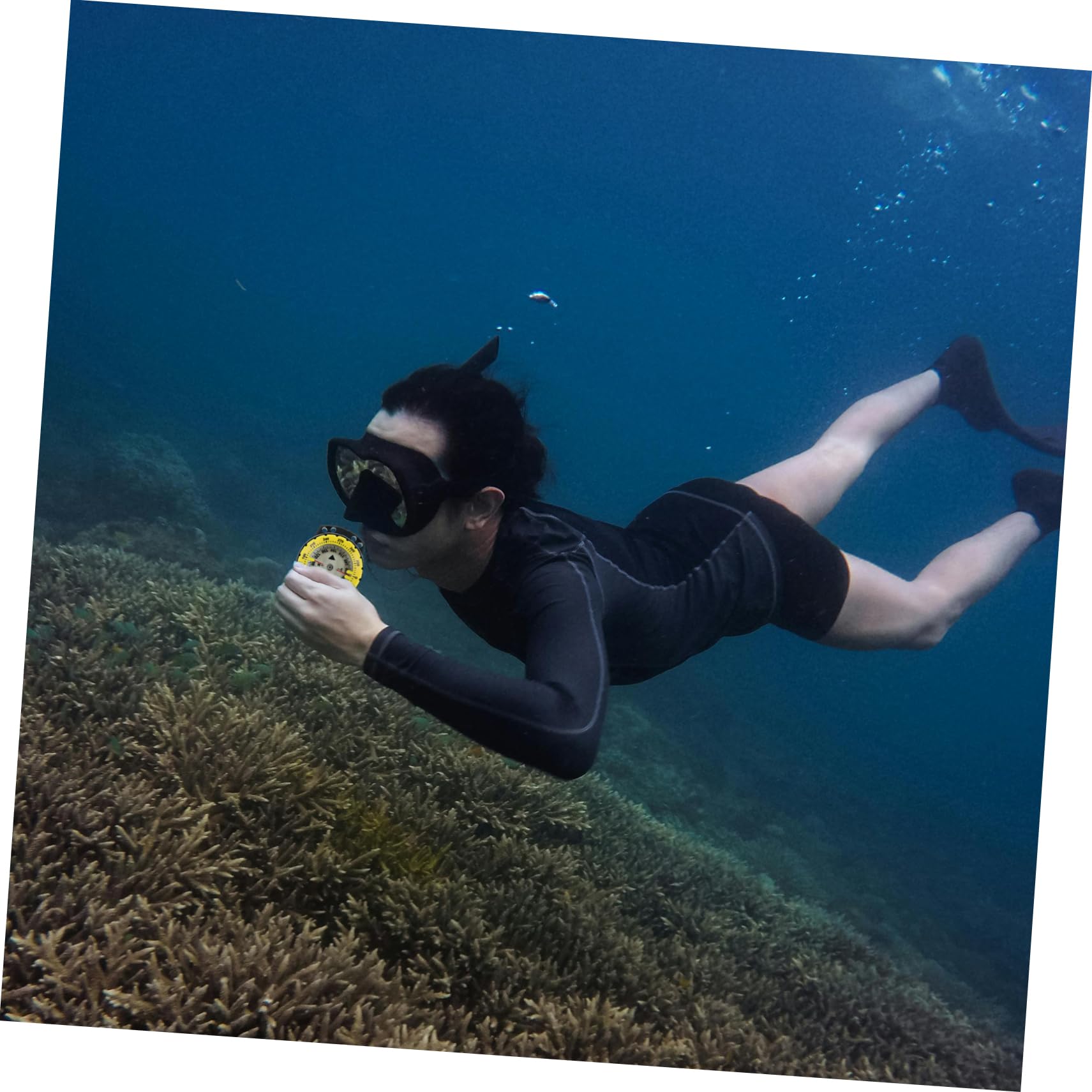 Happyyami Bussola Magnetica per Immersioni Subacquee Campeggio Kayak con Fascia Elastica Alta Precisione Affidabile in Condizioni Difficili