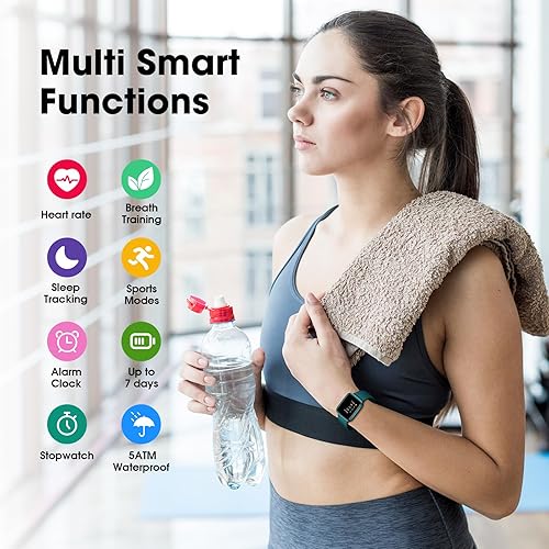 Miniatura 2 de Reloj de seguimiento de actividad física con monitor de frecuencia cardíaca, rastreador de actividad con podómetro, monitor de sueño, contador de