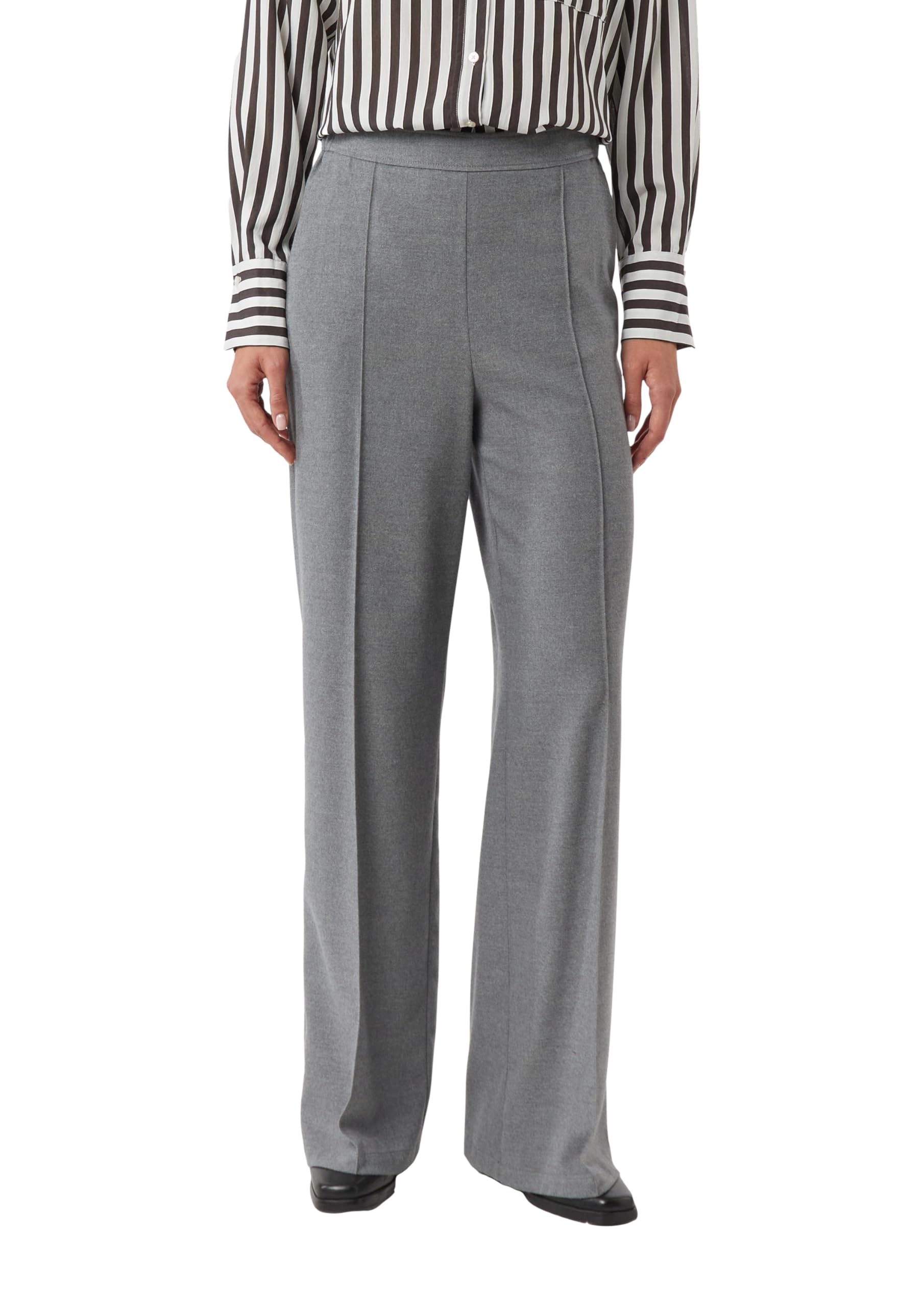 Comma Marlenehose aus weichem Flanell mit Elastikbund