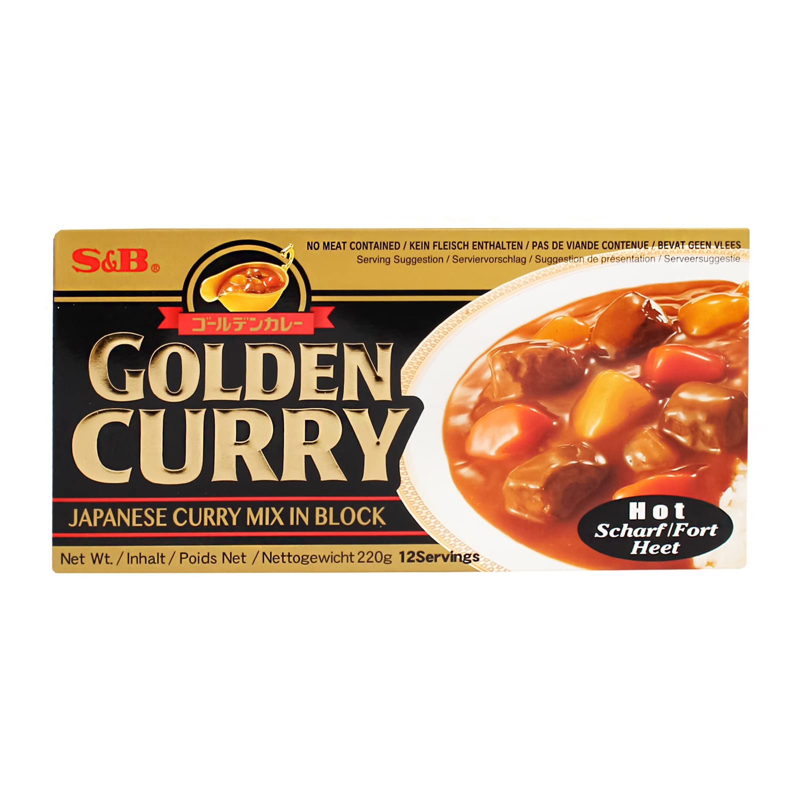 5er Pack (5x220g) S&B Golden Curry Mix scharf (Papa Vo®)