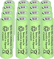 Vista 9 de 16 paquetes de 1.2 V AA 300 mAh luces solares Ni-MH recargable doble A batería para luces solares al aire libre, luces de cadena, luces de camino