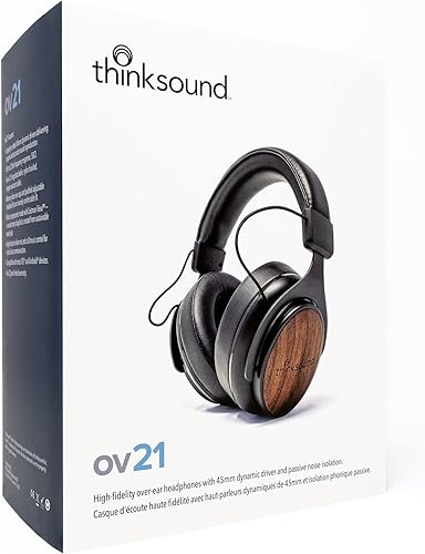 Miniatura 7 de ov21 - Auriculares con cierre y micrófono, fabricados con madera cosechada de forma sostenible, diseñados para entusiastas de la música, audiófilos,