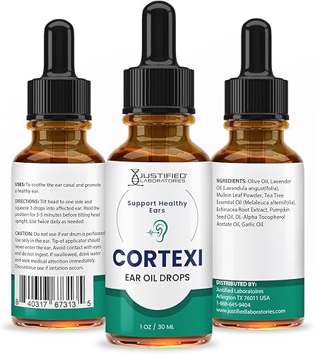 Miniatura 6 de Cortexi - Gotas para los oídos Cortexi Healthy Eardrum Oil Support Healthy Ears Healthy Ears Premium Blend of Essential Oils 3 Bottles (3 unidades)