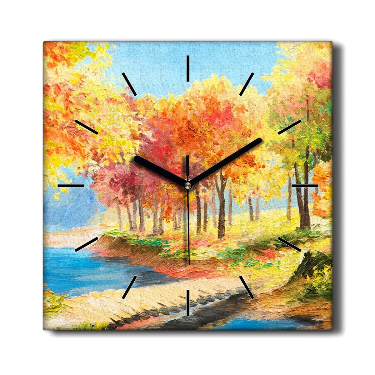 Horloge Murale sans tic-tac 30x30 cm Coloray Pont de la Forêt