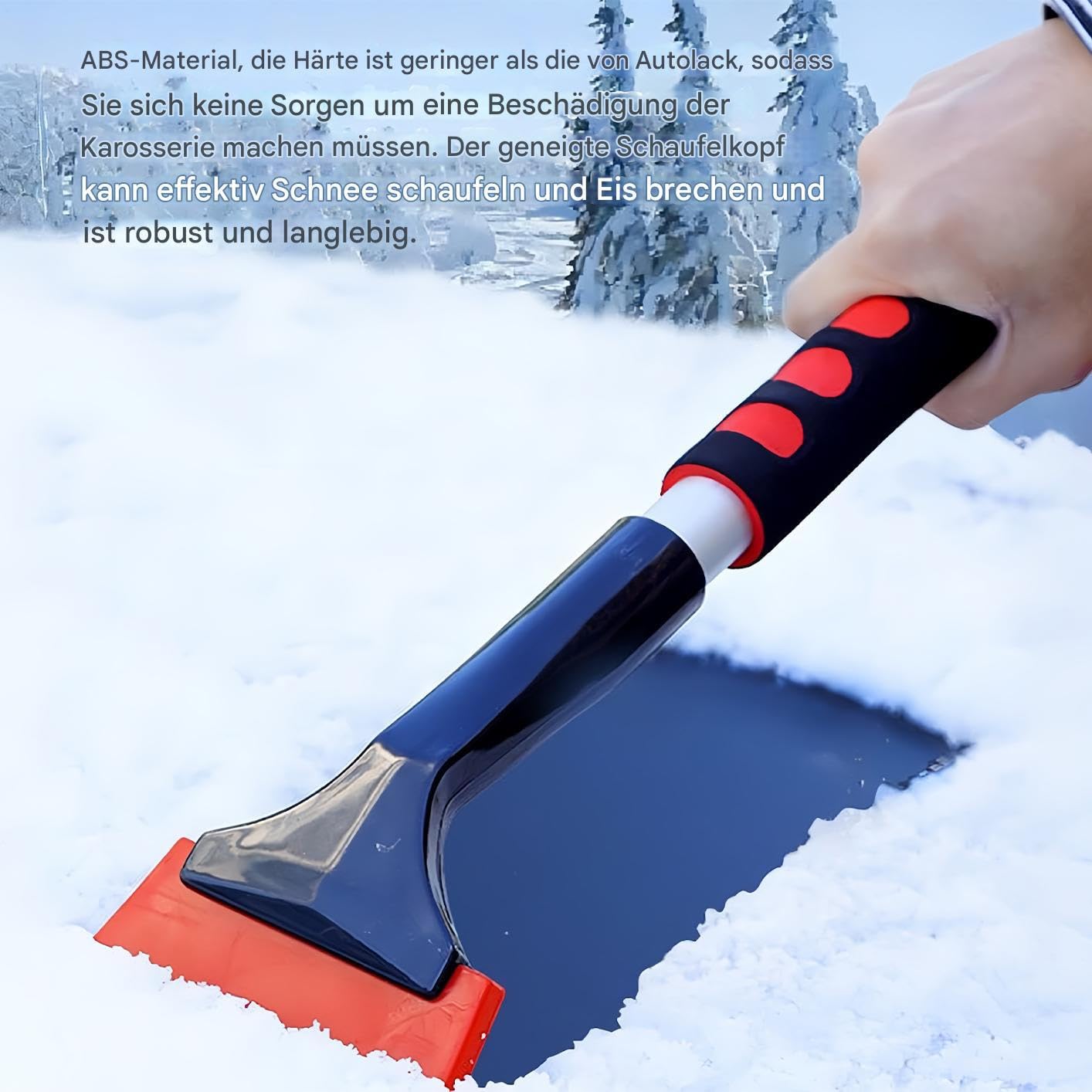 Cepillo Para Nieve Agarre Ergonómico De Espuma Extensible | Rascador de Parabrisas Limpiador de Nieve para Coche para Parabrisas SUV Camión Sedán Autocaravana Clima Frío Limpieza