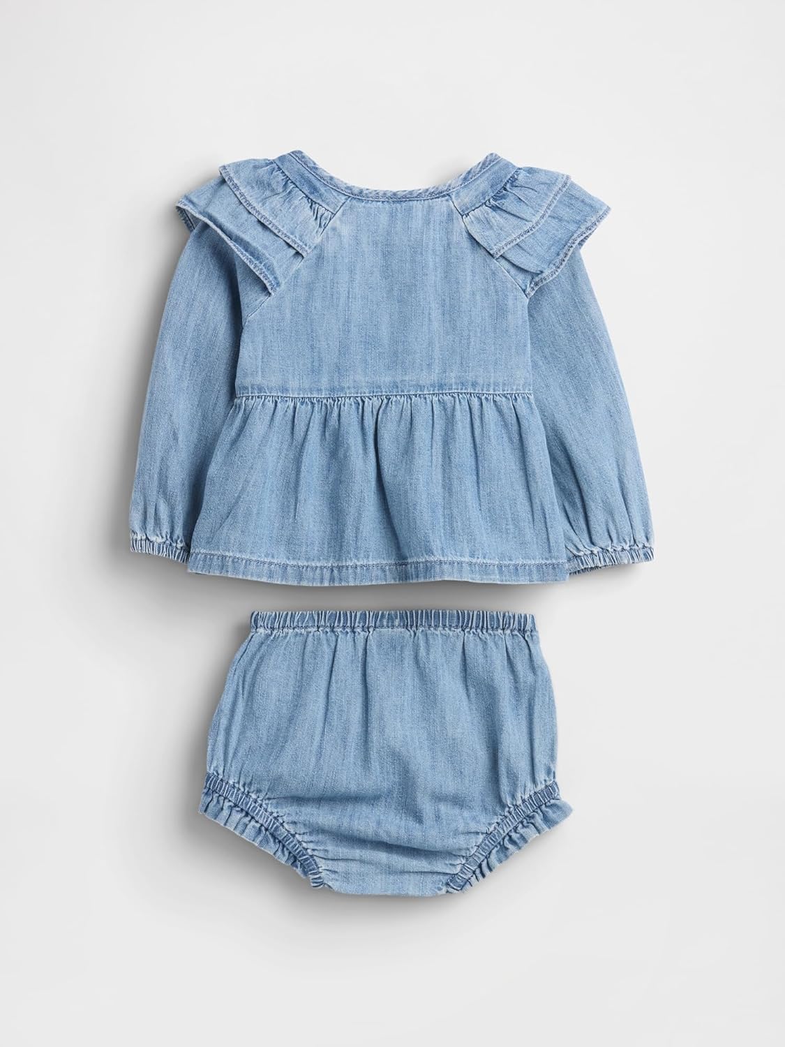 GAP Baby My First Denim Ruffle Two-piece Set