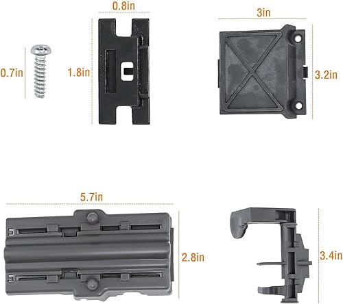 Miniatura 8 de AMI PARTS W10712394 Kit de ajustador de estante de lavavajillas y 4 unidades W10195416 Ruedas inferiores para lavavajillas Ruedas de rodillo