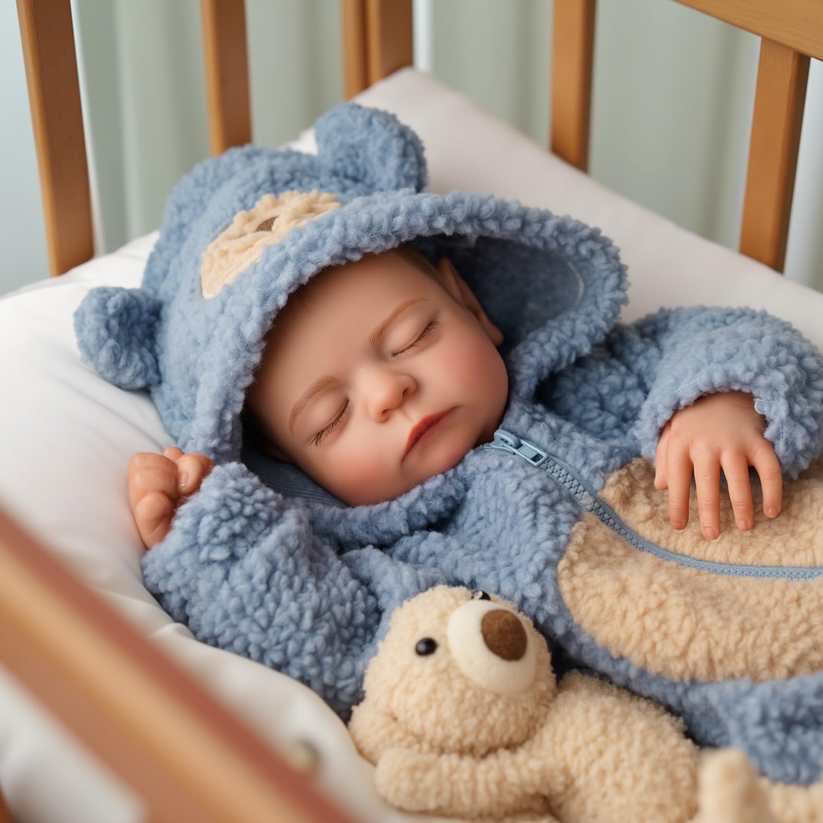 JIZHI Reborn Baby Dolls Boy, 20 Inches Handmade Realistic Babies Softness Cloth Body with Clothes - Image 4