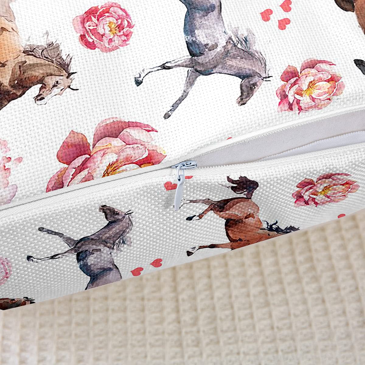 Federa Cuscino 45x45 Cm Western Rosa Con Stivali Da Cowgirl - Flanella Morbida Per Divano E Letto