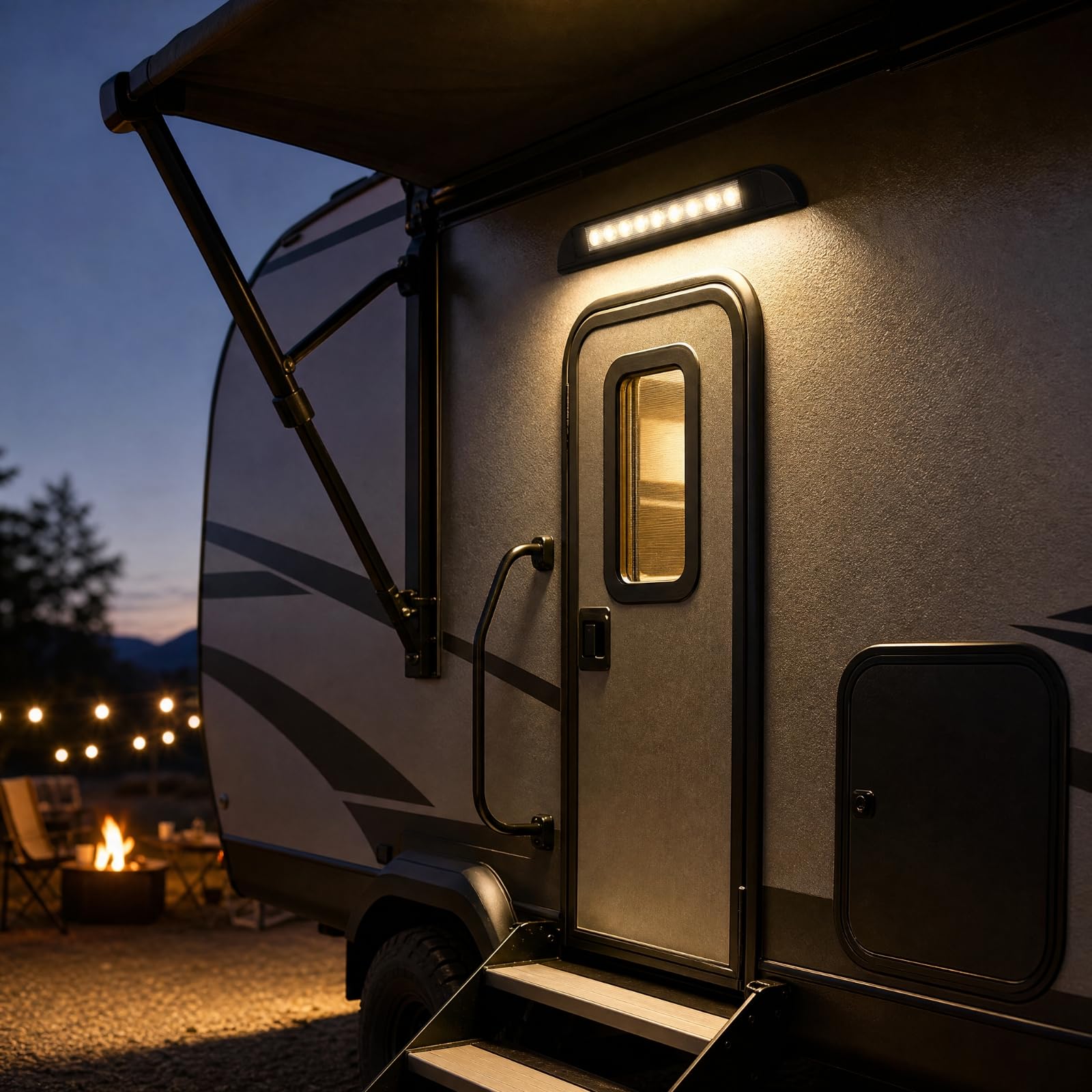 Lámpara LED con 9 Diodos Emisores lgada Luz LED con Carcasa PC y Lente Rectangular Compacta para Campamento, Lectura en Vehículo,