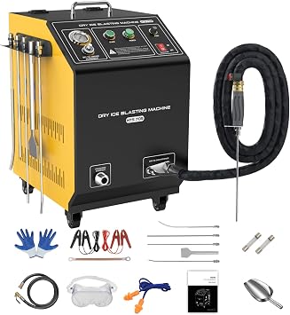 110V Dry Ice Blasting Machine,HTS705 Industrial Dry Ice Blasting Cleaning Machine,Dry Ice Blast Cleaners for Removing All Kinds of Intractable Dirt Quickly.