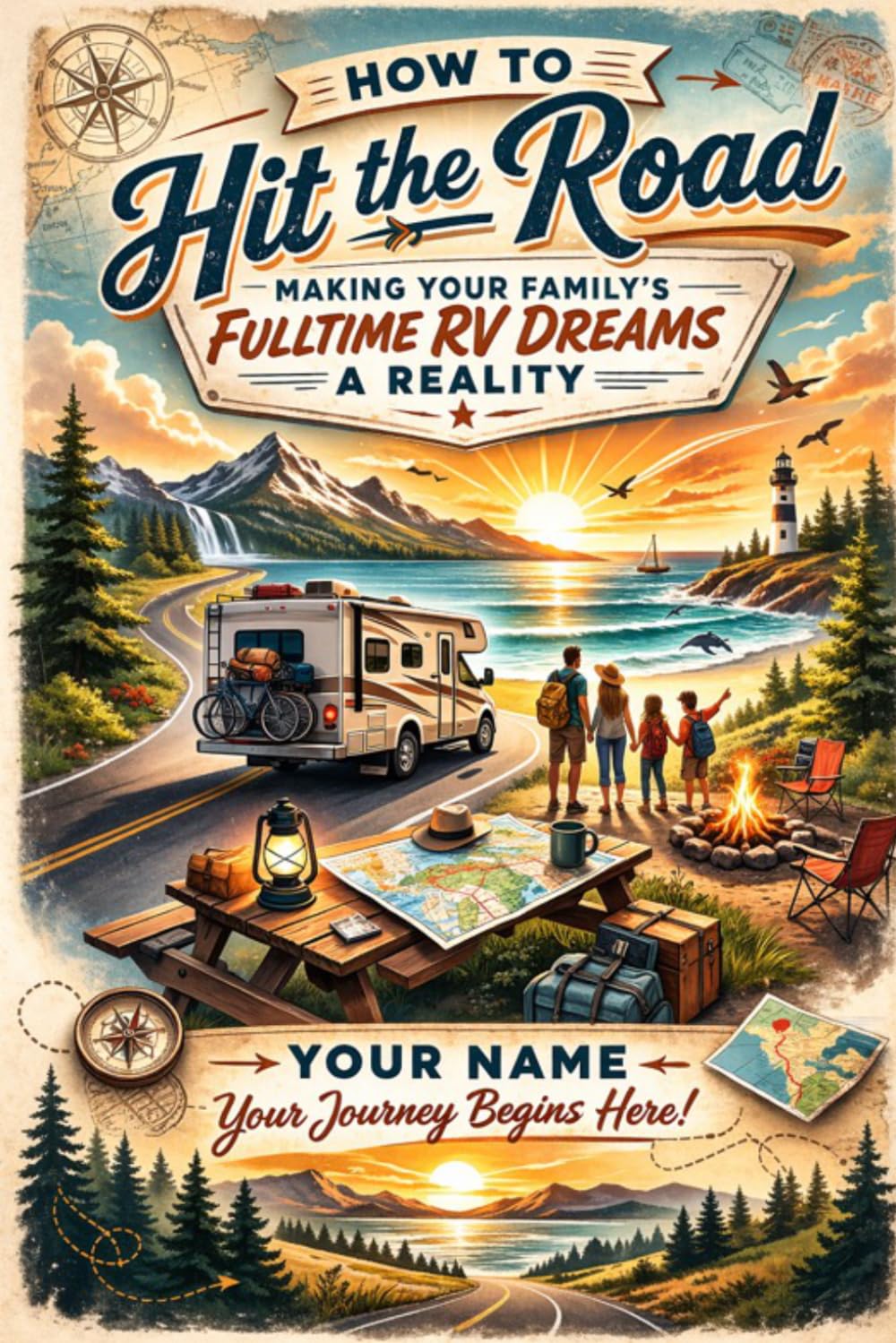 How to Hit The Road; Making Your Full-Time RV Dreams A Reality: A Step-by-Step Guide to Full-Time RV Living, Family Travel, Budgeting, and Life on the Road
