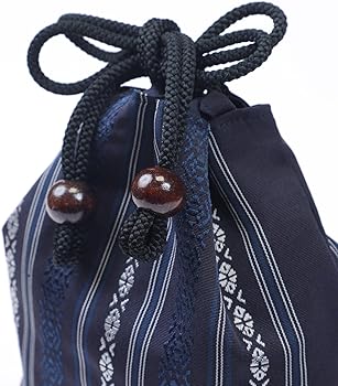 Amazon.co.jp: 森博多織 森織ル 博多織 信玄袋 グレー 【 巾着袋 浴衣