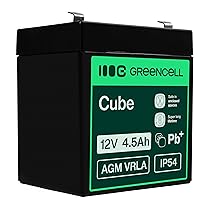 GreenCell® Batteria al piombo AGM 12V 4,5Ah Accumulatore Ricaricabile Sigillata VRLA Senza manutenzione Batterie di ricambio ermetica | giocattoli per bambini | Installazioni di allarme | UPS, USV