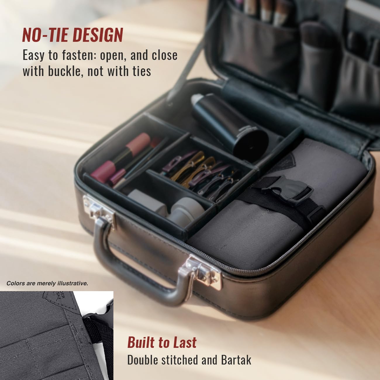 Under NY Sky Salon Scissors Roll Up Holder, for Hair Salon Tools - Gray — Amazon image 3
