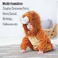 Vista 70 de Disfraz de bebé de Halloween para niños pequeños, rómper, mameluco para niños o niñas, ropa de animales, de 2 a 36 meses Dinosaurio rojo